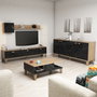 Hanah Home Sumer 2 Conjunto de Muebles de Salón Roble y Mármol